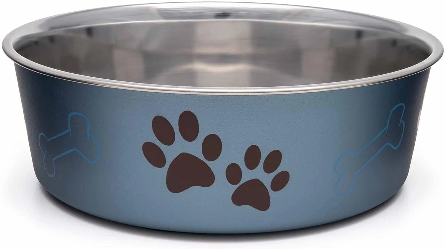 Loving Pets - Bella Bowls - Dog Food Water Bowl No Tip Stainless Steel Pet Bowl No Skid Spill Proof