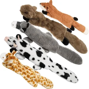 Nocciola Dog Squeaky Toys, 5 PCS Crinkle Plush Dog Toys