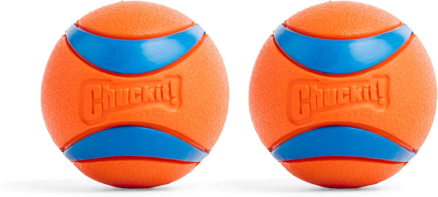 Chuckit! Ultra Ball Dog Toy - Medium Bouncy Fetch Balls For Dogs 20-60 lbs - Made from Durable Rubber