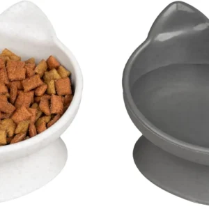 Kitty City Raised Cat Ear Bowls, Small Bowls 2pk