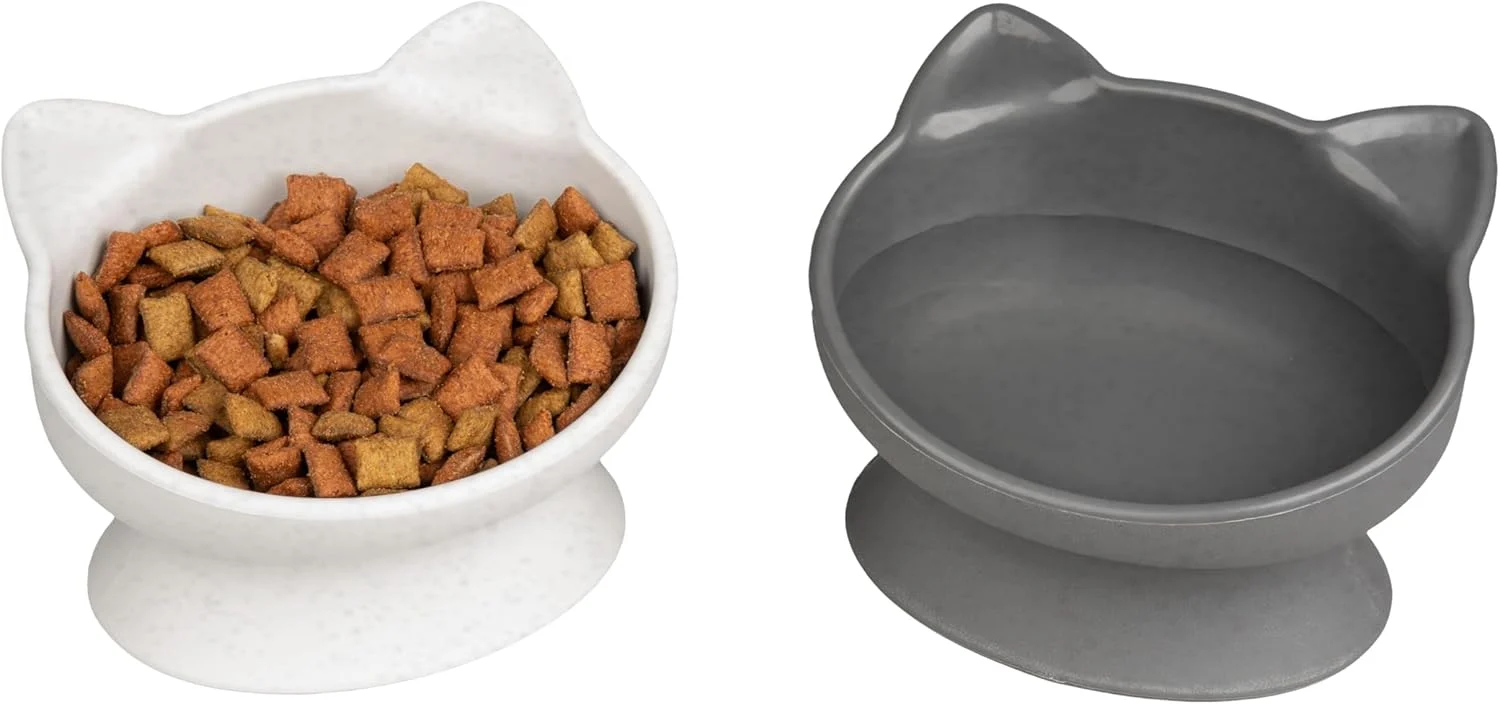 Kitty City Raised Cat Ear Bowls, Small Bowls 2pk