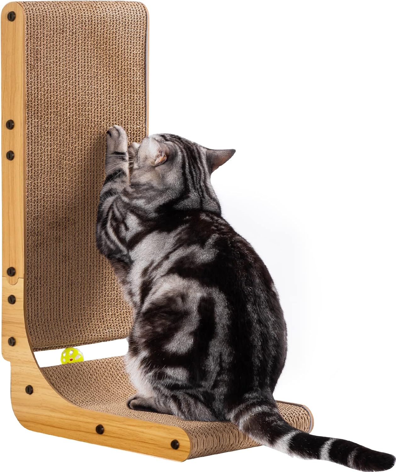 Poils bebe L Shape Cat Scratcher, 26.8 Inch Cat Scratchers for Indoor Cats